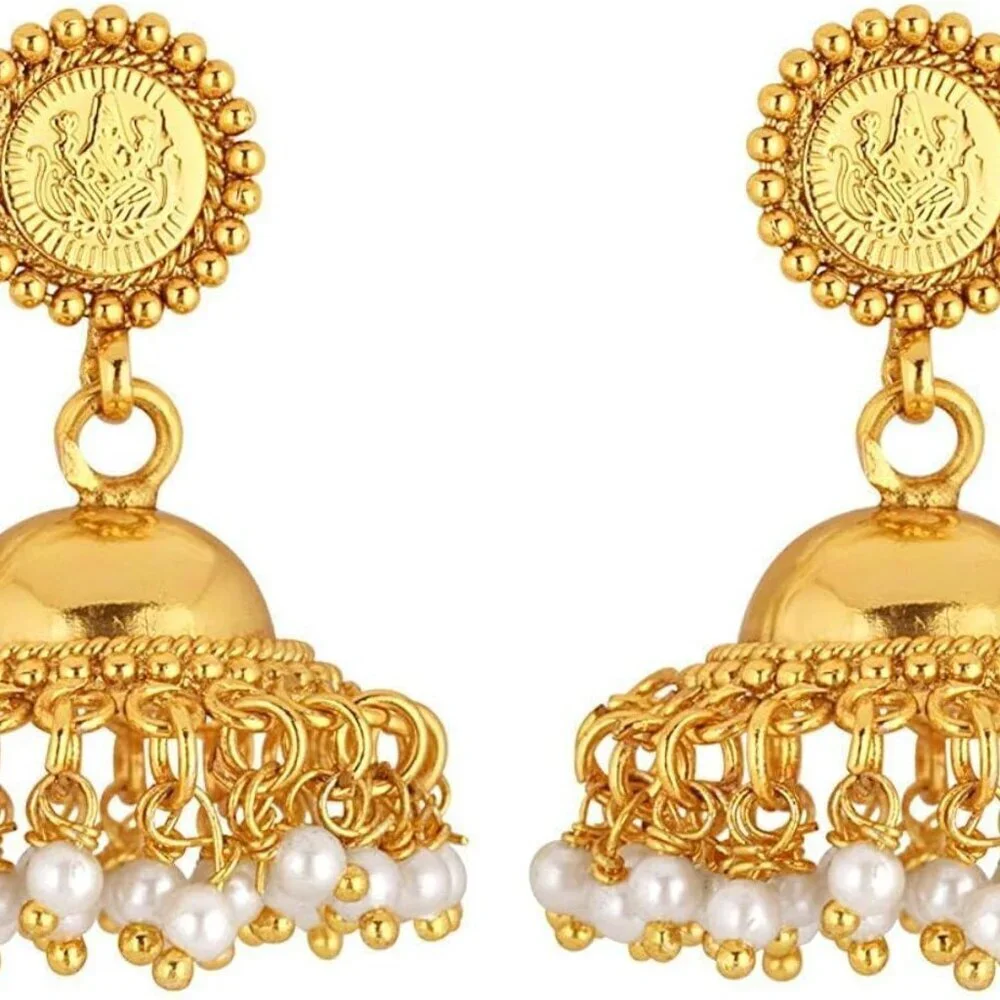 Indian Jhumka and Necklace Set Faux Stone Ethnic Wedding Jewelry Women